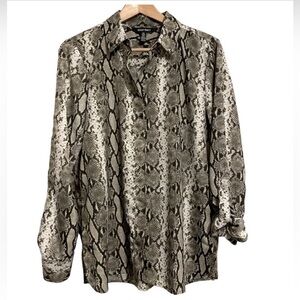 Ellen Tracy Snake Print Blouse
